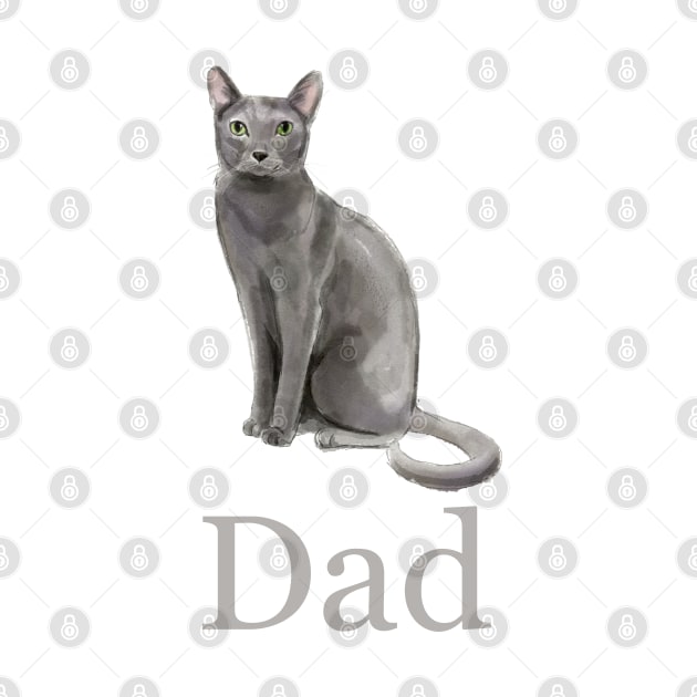 Blue Russian Cat Dad, Cat Dad Gift, Cat Dad Present, Cat Daddy, Gift for Cat Dad, Gift from the Cat, Present from the Cat by Buttercups and Sunshine