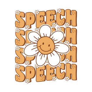 Groovy Retro Speech Language Pathologist Speech Therapist T-Shirt