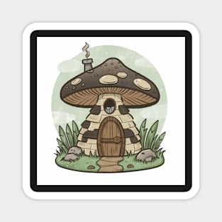 Speckled Mushroom Cottage Magnet