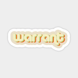 vintage color warrant Magnet