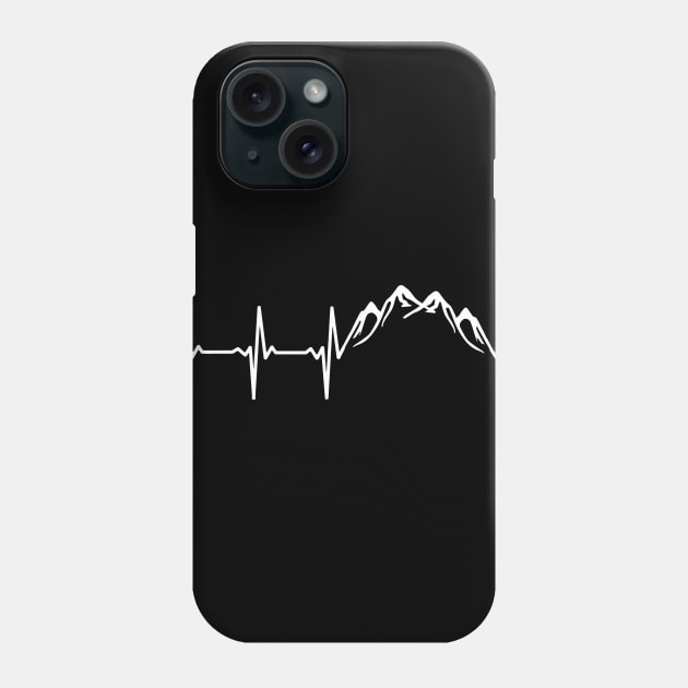 Mountain Heartbeat Gift For Mountain Lovers & Hikers Phone Case by OceanRadar