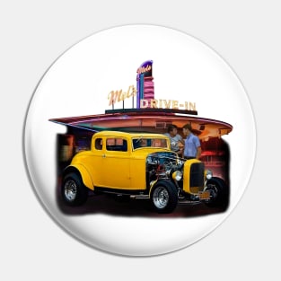 Funny American Graffiti  Racing Car Pin