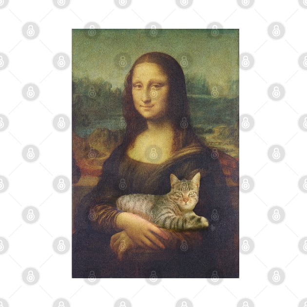 Mona Lisa with a cat by EmeraldWasp