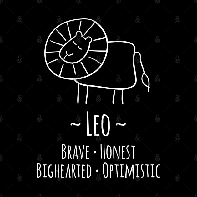Leo Zodiac Sign by HappyCatPrints