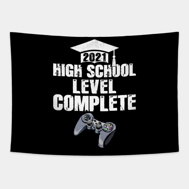 Funny Graduation - Senior Gamer 2021 Grad Tapestry by paveldmit