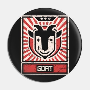 GOAT Propaganda Poster Pin