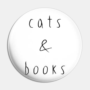 cats & books Pin