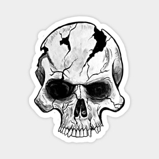 Cracked Skull Magnet