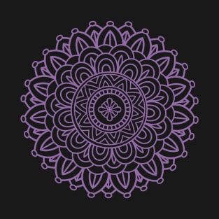 White Orchard Amethyst Zentangle Mandala T-Shirt