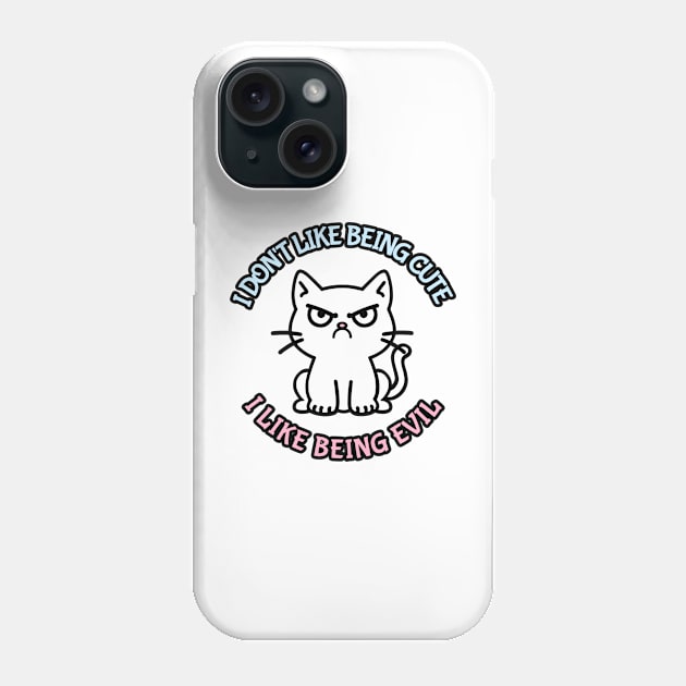 Not cute... Evil Phone Case by Brand X Graffix