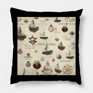 Crafty Pirate Vintage Pillow