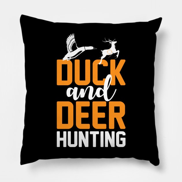 Deer and Duck Hunting Pillow by salimax