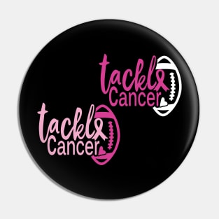 Breast Cancer Tackle Football Ribbon Pin