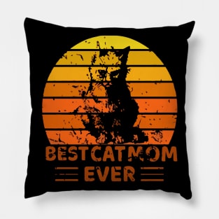 Best cat mom ever Pillow