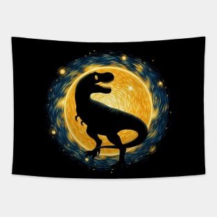 Total Solar Eclipse T-rex Dinosaur April 8 2024 Tapestry