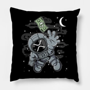 Astronaut Reaching Ripple XRP Coin To The Moon Crypto Token Cryptocurrency Blockchain Wallet Birthday Gift For Men Women Kids Pillow