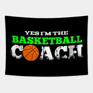 Basketball Coach - Retro Distressed Grunge Tapestry