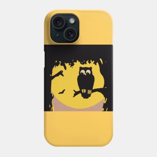 Halloween Owl with a Full Moon Phone Case