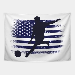 USA Soccer Fan Jersey Shirt American Flag Tapestry