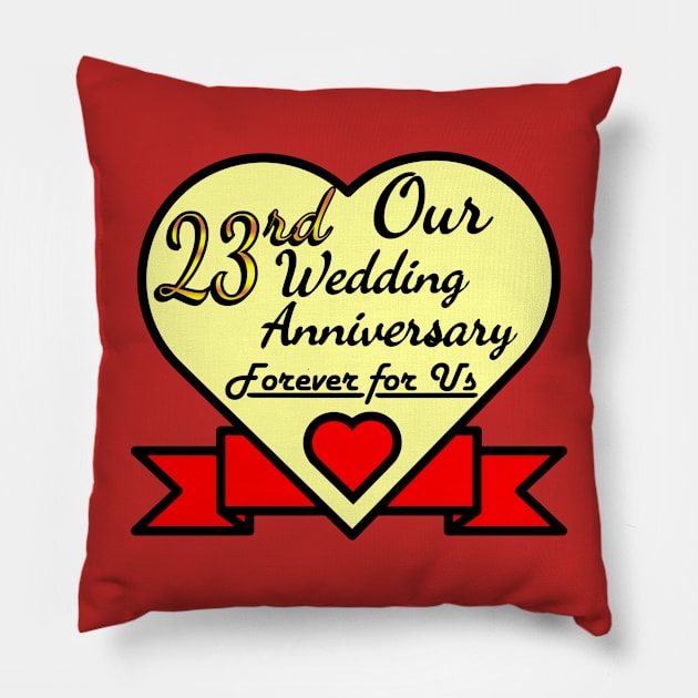 Our 23rd Wedding anniversary Pillow by POD_CHOIRUL