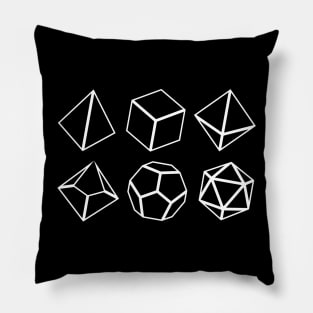 Polyhedral Dice Set TRPG Tabletop RPG Gaming Addict Pillow