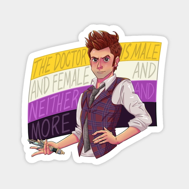Nonbinary Doctor Who - Fourteenth Doctor Magnet by inhonoredglory