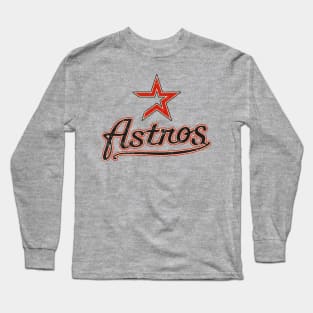 Houston Astros Secondary Color Primary Logo II Long Sleeve T-Shirt - Orange