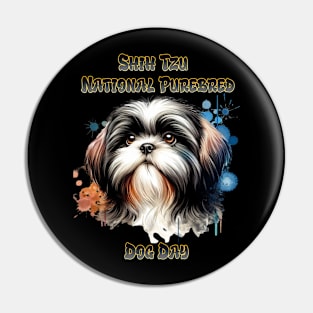 Proud Schnauzer on Purebred Dog Day Pin