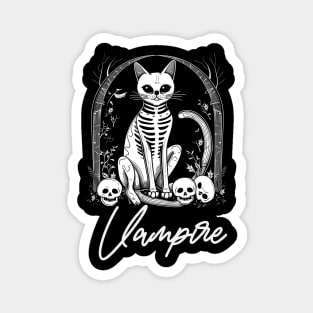 Black Vampire Cat Magnet