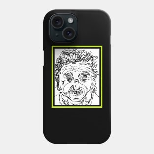 Albert Einstein Pop Art: Green 3 Phone Case
