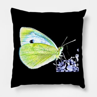 Cabbage White Butterfly Pillow