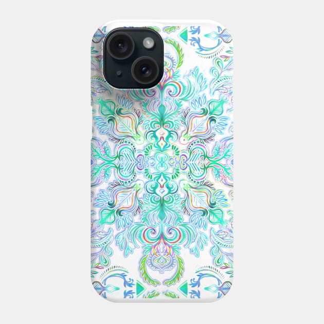 Painted Rainbow Doodles Phone Case by micklyn