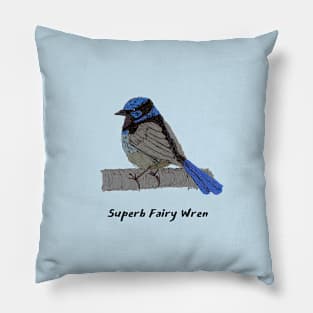 Superb Fairy Wren Pillow