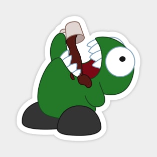 Mort Drinking Coffee Magnet