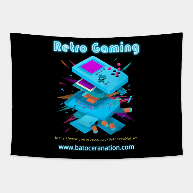 Retro Gamer Logo 20 Tapestry by Batocera Nation