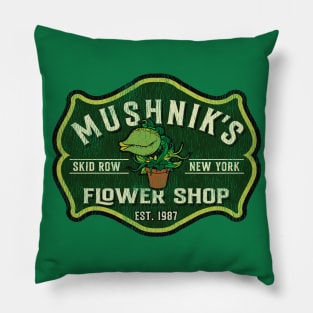 Mushnik's Florist Crest Seymour Worn Pillow