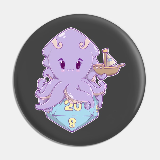 Chibi Kraken Pin by MimicGaming