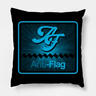 anti flag af aesthetic turquoise blue color Pillow