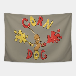 angry corndog Tapestry