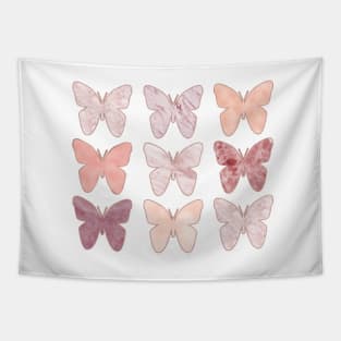 Mixed berry marble butterflies Tapestry