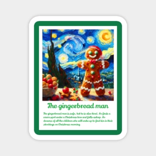 The Gingerbread man in starry night Magnet