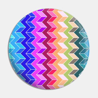 Striped 3D Geometric Design Pin