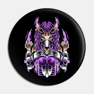 Artwork Illustration Armored Demon Ninja Girl Pin