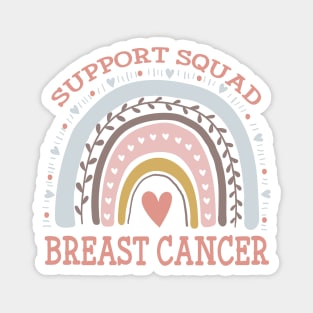 Support Squad Breast Cancer Awareness Rainbow Magnet