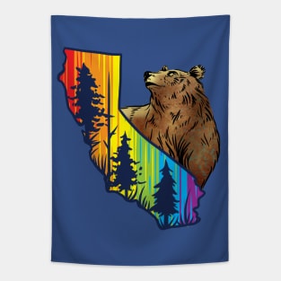 California Pride Bear Tapestry