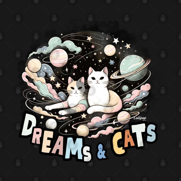 Mistic Cat: Lucid Dreams - The Cute Kitty - A Funny Retro Vintage Style by LollipopINC