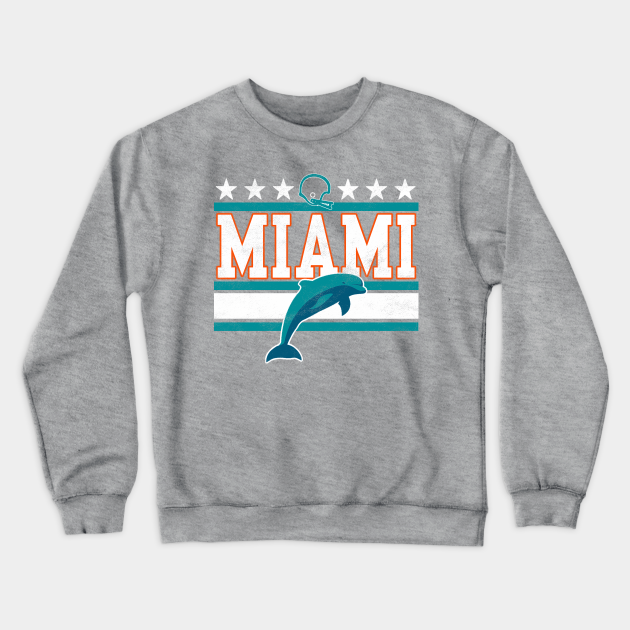 miami dolphins crew sweatshirt