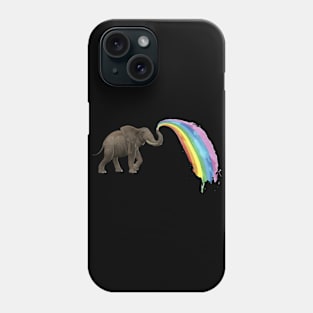 Elephant Spraying Rainbow Phone Case