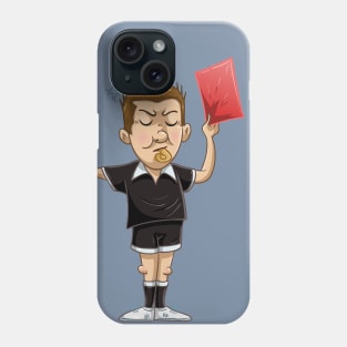 Soccer Referee Holds Red Card Phone Case