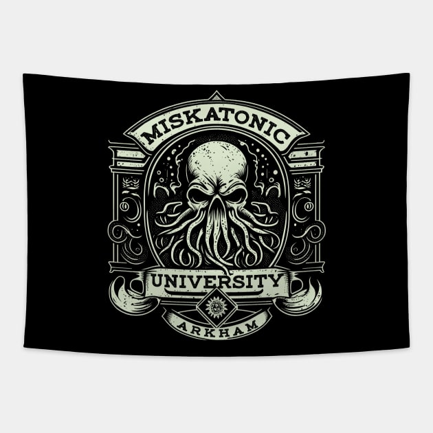 Cthulhu Miskatonic University Tapestry by ShirtFace